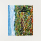 OUDE LANDBOUW IN TUSCANY LANDSCAPE WANDKLEED (Voorkant)