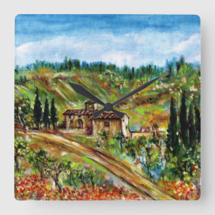 OUDE LANDBOUW IN TUSCANY VIERKANTE KLOK