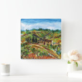 OUDE LANDBOUW IN TUSCANY VIERKANTE KLOK (Huis)