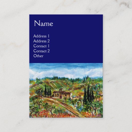 OUDE LANDBOUW IN TUSCANY VISITEKAARTJE (Voorkant)