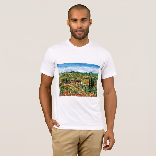 OUDE LANDBOUW, OLIJFBOMEN IN TAALLANDSCHAP T-SHIRT (Voorkant volledig)