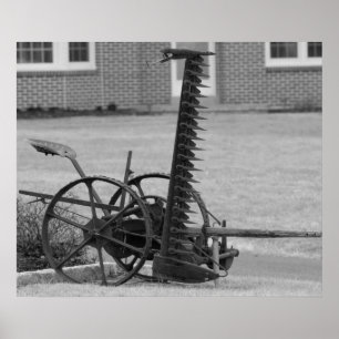 Oude landbouwmachines poster