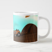 Oude landbouwtrekker grote koffiekop (Rechts)