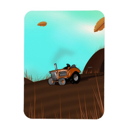 Oude landbouwtrekker magneet (Verticaal)