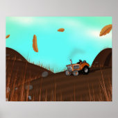 Oude landbouwtrekker poster (Voorkant)