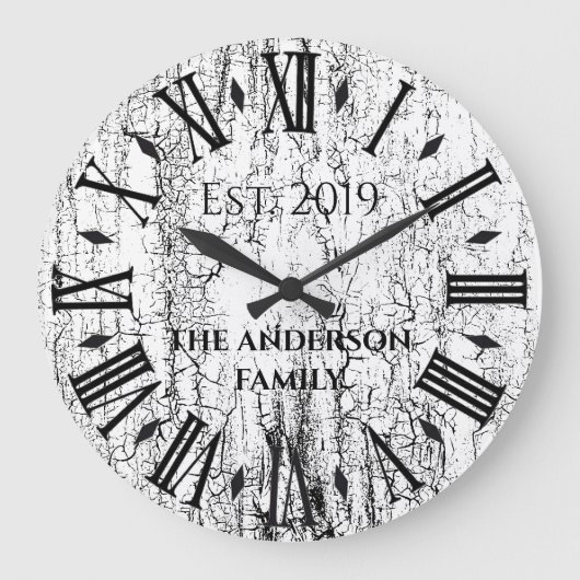 Oude Landelijke Antieke Familienaam Romeins Cijfer Grote Klok (Voorkant)
