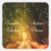 Oude Landelijke Bomen Vierkante Sticker (Voorkant)