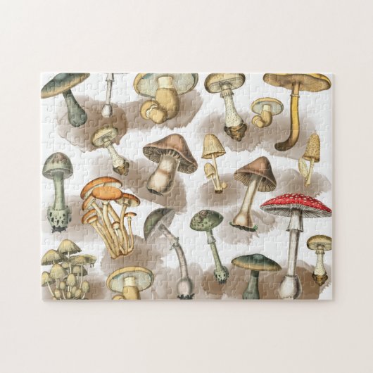 Oude landelijke bos paddenstoelen legpuzzel (Horizontaal)
