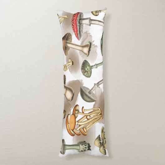 Oude landelijke bos paddenstoelen lichaamskussen (Achterkant (Verticaal))