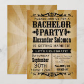 Oude Landelijke Bruilofts Uitnodiging voor de Brui (Voorkant / Achterkant)