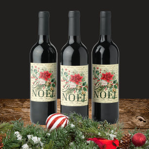 Oude landelijke Franse Joyeux Noel  Wijn Etiket