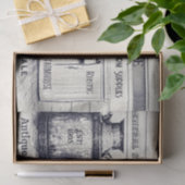 Oude landelijke kannen met ephemera tissuepapier (Geschenk)