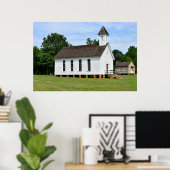 Oude Landelijke Kerk Poster (Thuiskantoor)