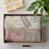 Oude Landelijke Kerstman Decoupage Ambacht Tissuepapier (Geschenk)