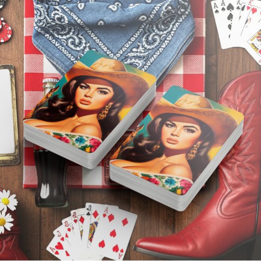 Oude Landelijke Pin-up Pokerkaarten