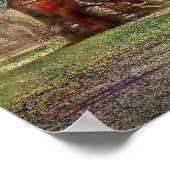 Oude landelijke roestige oude rode textuur schuur poster (Hoek)