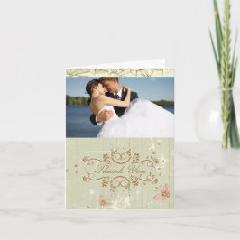 Oude landelijke romige trouwdag bedankt