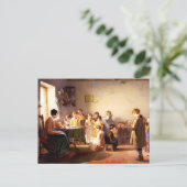 Oude Landelijke School Schilderij Fine Art Briefkaart (Staand voorkant)