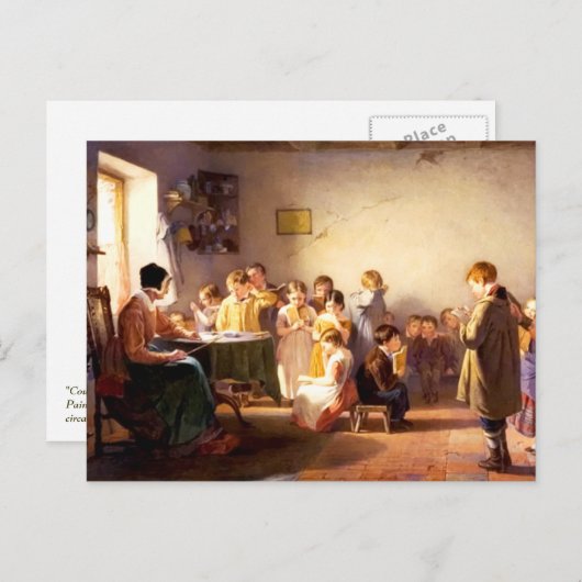 Oude Landelijke School Schilderij Fine Art Briefkaart (Voorkant / Achterkant)