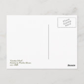 Oude Landelijke School Schilderij Fine Art Briefkaart (Achterkant)