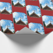 Oude Landenkerk Red Brown Blue Cadeaupapier (Hoek)