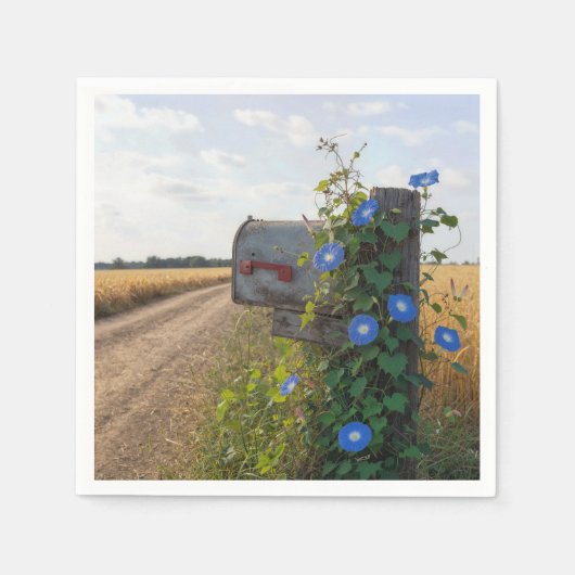 Oude Landpostbus met Dagwinden Servet (Voorkant)