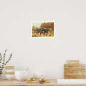 Oude landschap scène poster (Keuken)
