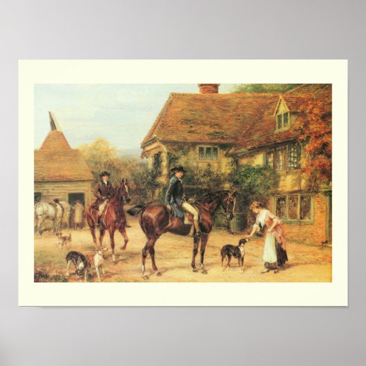 Oude landschap scène poster (Voorkant)