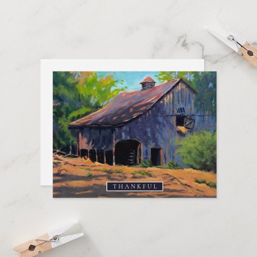 Oude landschuur in Rustic Kaart (Voorkant / Achterkant in situ)