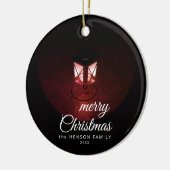 Oude lantaarn Light Merry-kersttijdserie Keramisch Ornament (Links)