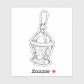 oude lantaarn sticker (Vel)