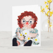 oude lap pop en daisy boeket vriend dank u kaart (Gele Bloem)