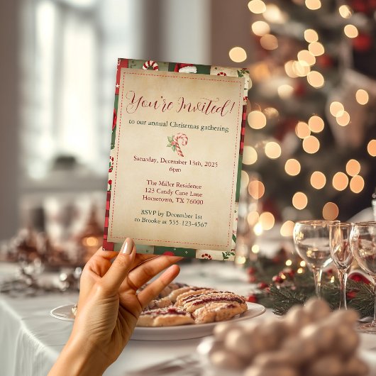Oude Lapjesdeken Kerstfeest Uitnodiging