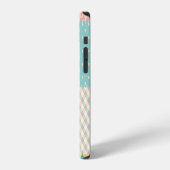 Oude Lapjesdeken: Naadloos Textiel Achtergrond iPhone Hoesje (Linkerkant)