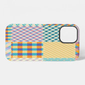 Oude Lapjesdeken: Naadloos Textiel Achtergrond iPhone Hoesje (Achterkant horizontaal)