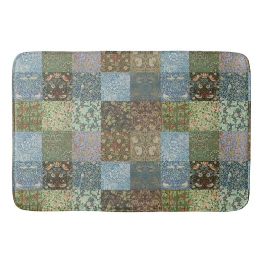 Oude Lapjesdeken William Morris Patroon Badmat (Voorkant)