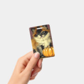 Oude Lapjeskat Halloween Kat Badge (Handheld)