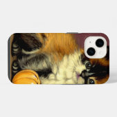 Oude lapjeskat Halloween-kat iPhone Hoesje (Achterkant horizontaal)