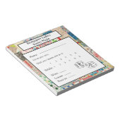 Oude Lapjeswerk Bunco-avond Notitieblok (Schuin)