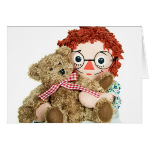 oude lappenpop en teddybeer