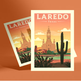 Oude Laredo Texas Briefkaart