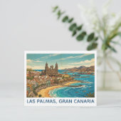 Oude Las Palmas, Gran Canaria Panoramisch Uitzicht Briefkaart (Staand voorkant)