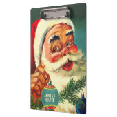 Oude Laughing Santa Kerstman Organiseren Klembord (Links)