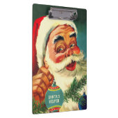 Oude Laughing Santa Kerstman Organiseren Klembord (Rechts)