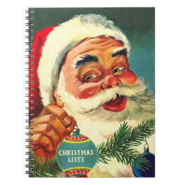 Oude, Laughing Santa Kerstmannen Lists Notitieboek