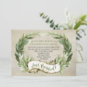 Oude lauwerkrans banner receptie alleen kaart (Staand voorkant)