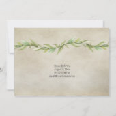 Oude lauwerkrans banner receptie alleen kaart (Achterkant)