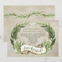 Oude lauwerkrans banner receptie alleen