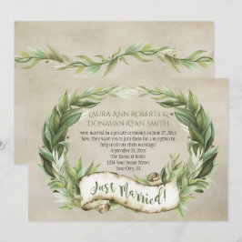 Oude lauwerkrans banner receptie alleen kaart