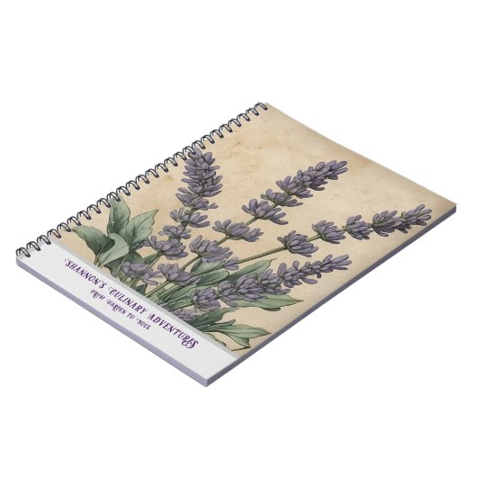 Oude Lavendel Kruidenkeuken Notitieboek (Linkerzijde)